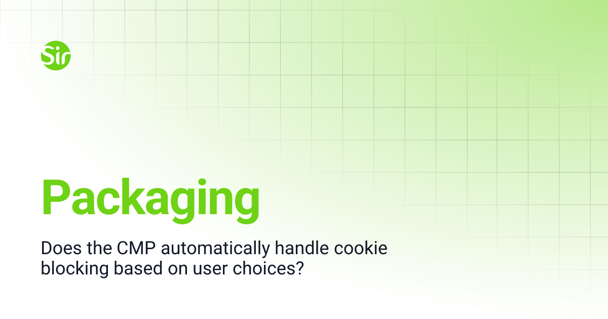Packaging | CMP English | Sirdata CMP