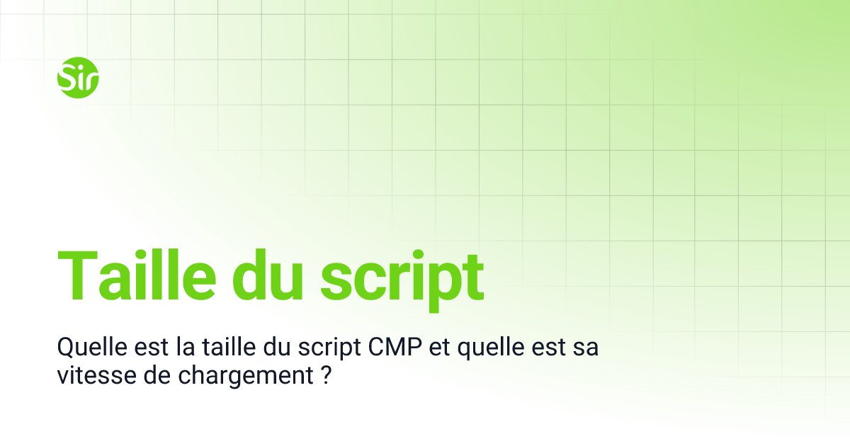 Taille du script | Sirdata CMP
